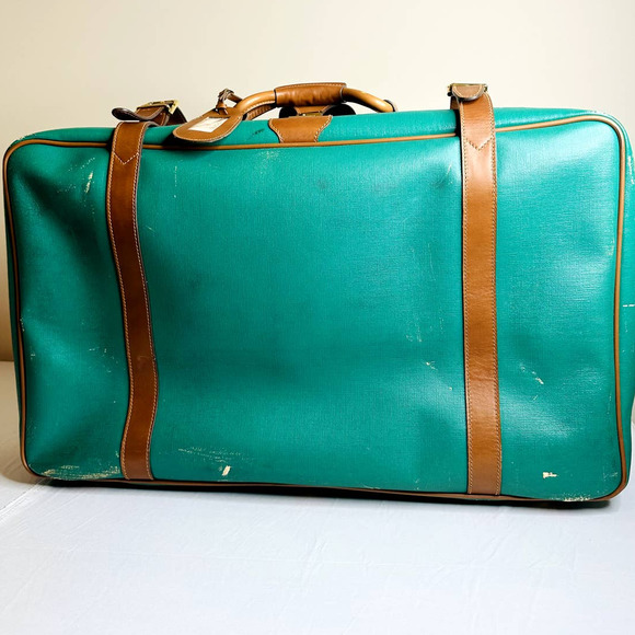 Gucci Other - GUCCI VINTAGE SUITCASE 1970s LUGGAGE BRIEFCASE AUTHENTIC GREEN